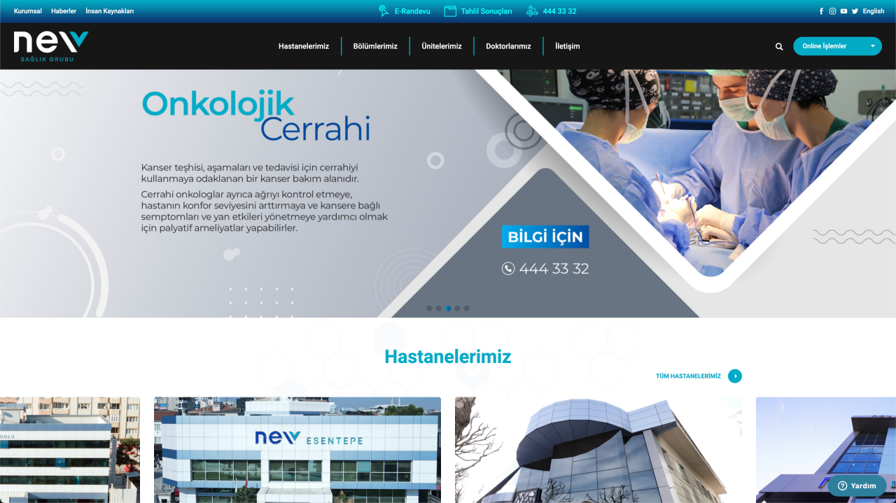 Nev Sağlık Grubu’nun Sağlık Hizmetleri