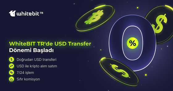 Avrupa’nın güvenli kripto borsasından, sıfır komisyonla 7/24 USD yatır/çek hizmeti