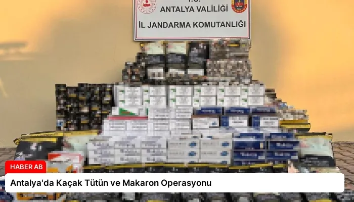 Antalya’da Kaçak Tütün ve Makaron Operasyonu
