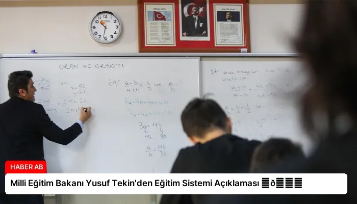 Milli Eğitim Bakanı Yusuf Tekin’den Eğitim Sistemi Açıklaması ⏬👇