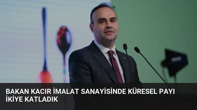 Bakan Kacır İmalat Sanayisinde Küresel Payı İkiye Katladık