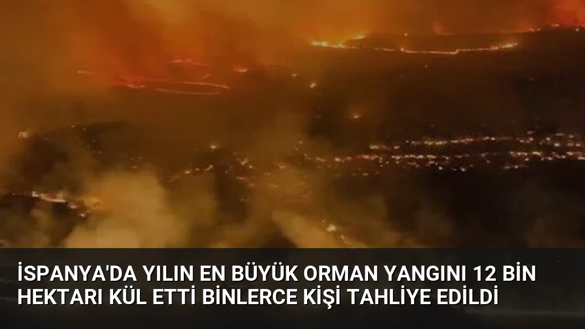 İspanya’da Yılın En Büyük Orman Yangını 12 Bin Hektarı Kül Etti Binlerce Kişi Tahliye Edildi