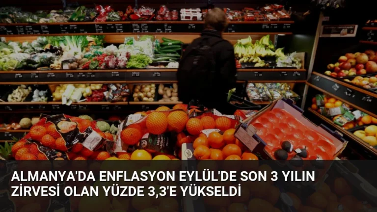 Almanya’da Enflasyon Eylül’de Son 3 Yılın Zirvesi Olan Yüzde 3,3’e Yükseldi